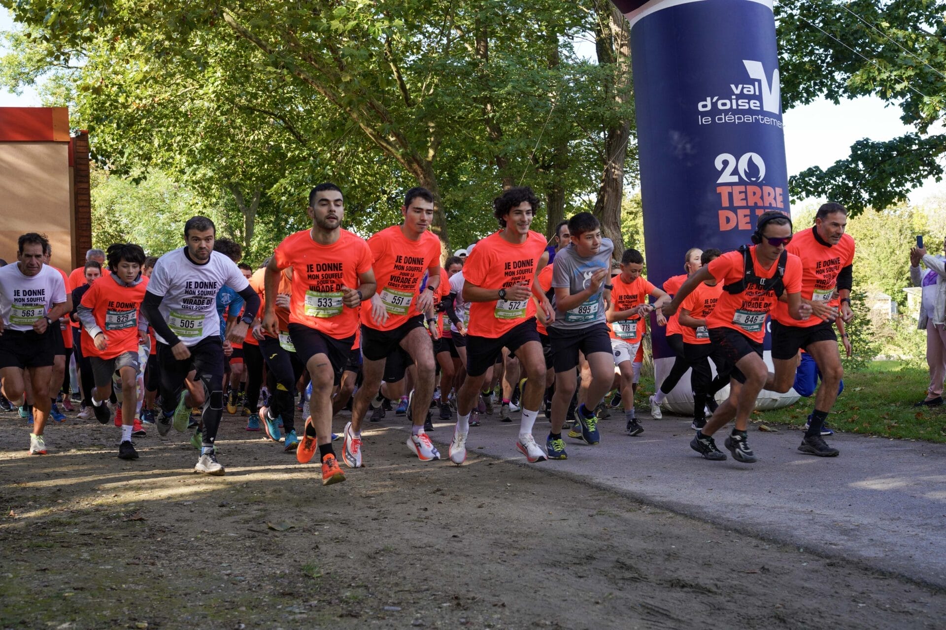 top départ course de 6km de la Virade de Cergy-Pontoise