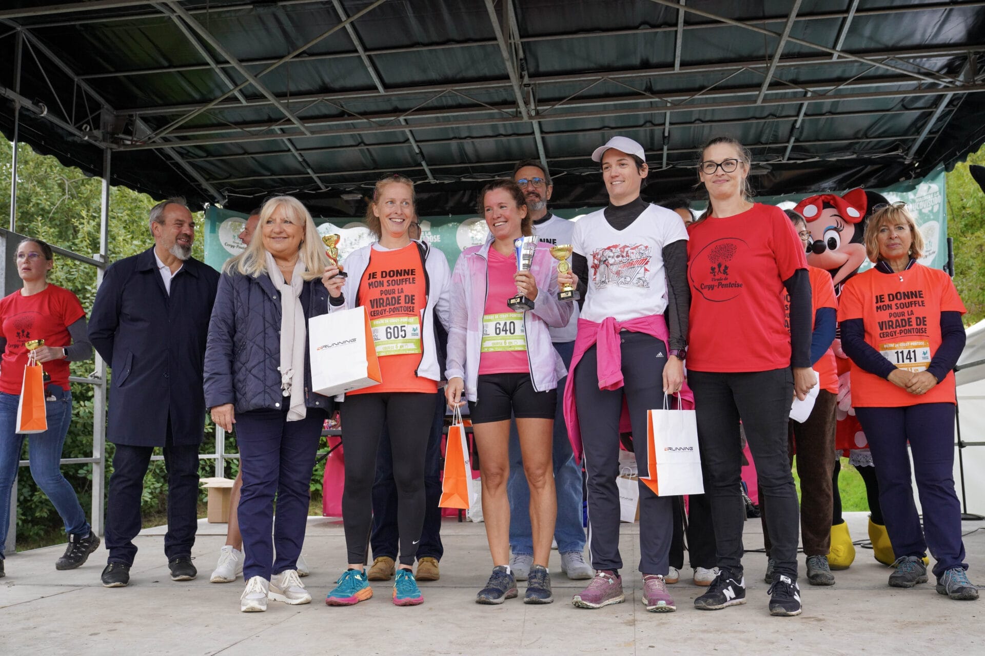 3 premières arrivées de course de 6km de la Virade de Cergy-Pontoise